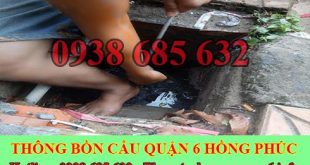 Sửa cống nghẹt Quận 6 giá rẻ 0903737957 bảo hành 5 năm
