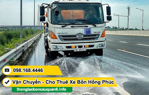 Vận chuyển, cho thuê xe bồn tưới nước rửa đường TPHCM