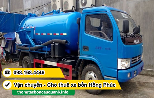 Cho thuê xe bồn vận chuyển hút bùn vi sinh TPHCM