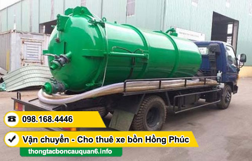 Cho thuê xe bồn vận chuyển hút bùn vi sinh TPHCM